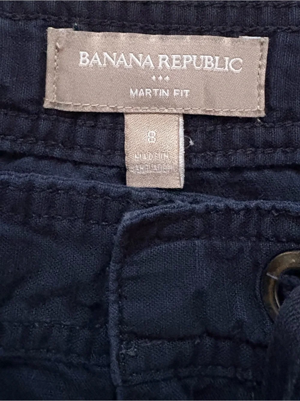 Banana Republic Women’s Linen/Cotton Blend Martin Fit Straight Leg Pants.